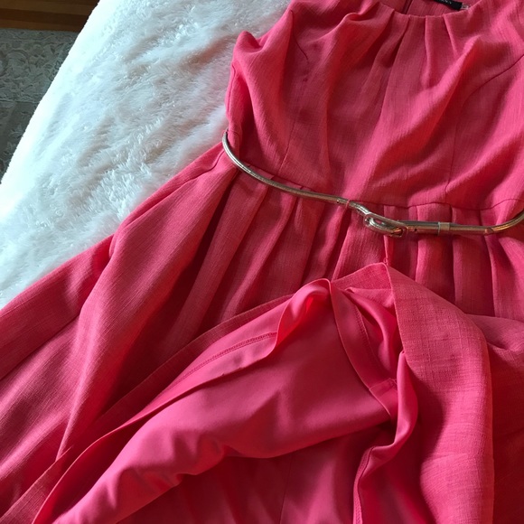 Ellen Tracy sleeveless pleated linen dress - Picture 3 of 9